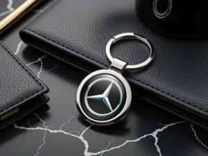 Mercedes Designer Keyring Luxury Premium Metal Look